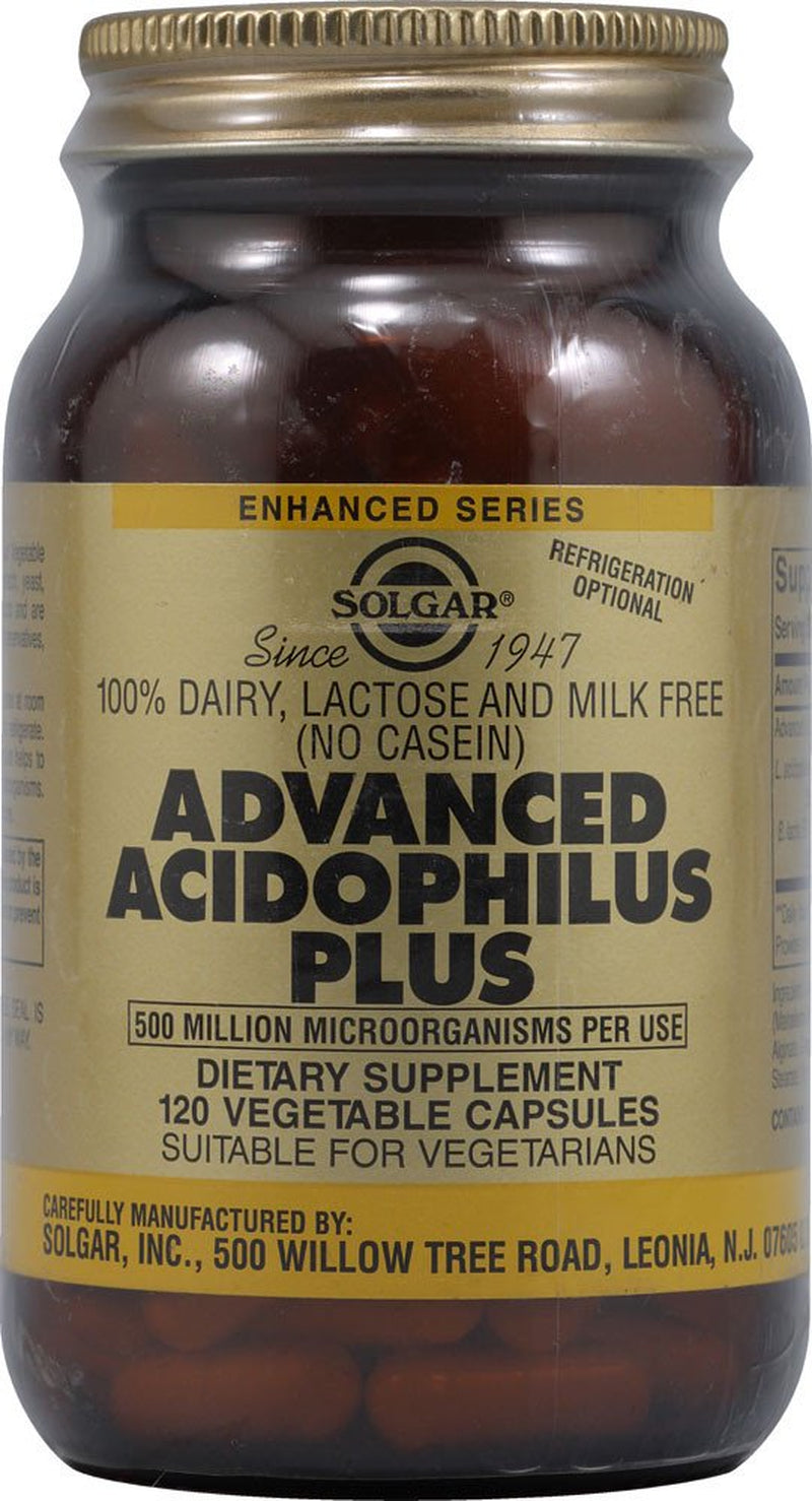 Solgar Advanced Acidophilus plus -- 500 Million Cells - 120 Vegetable Capsules