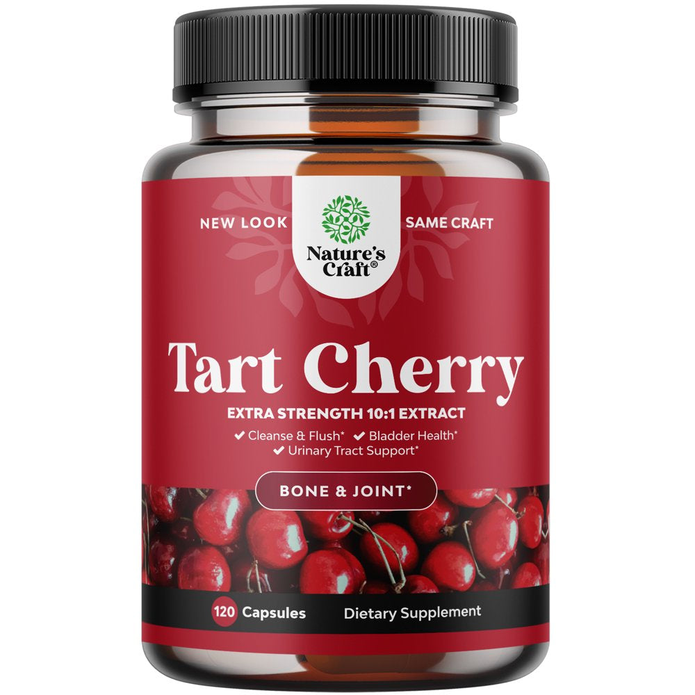 Advanced Tart Cherry Extract Capsules - Extra Strength 750Mg per Serving Equivalent Uric Acid Cleanse and Joint Support Supplement - Muscle Recovery Supplement for Uric Acid Support