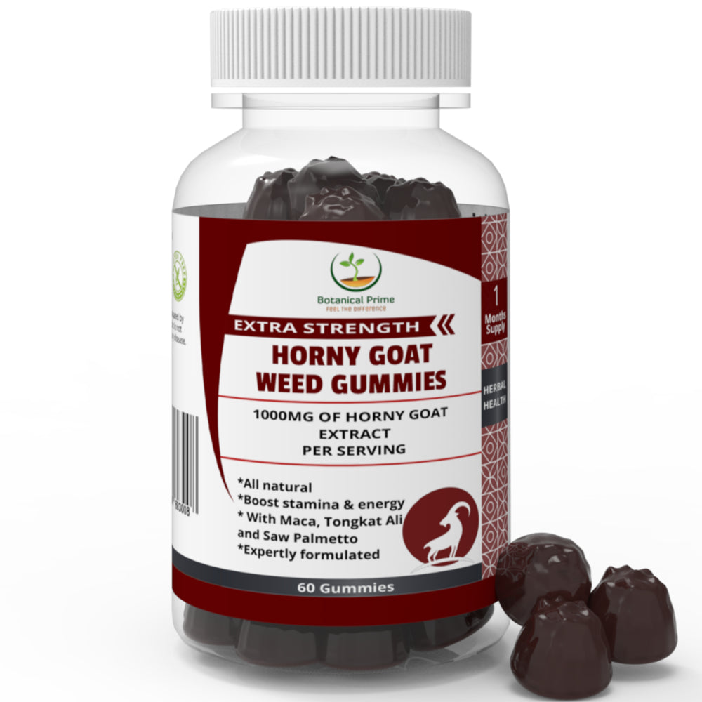 1000Mg Horny Goat Weed Gummies | Premium Energy | Stamina Enhancer |Fatigue Relief |Libido Boost-Enriched with Maca, Tongkat Ali & Saw Palmetto