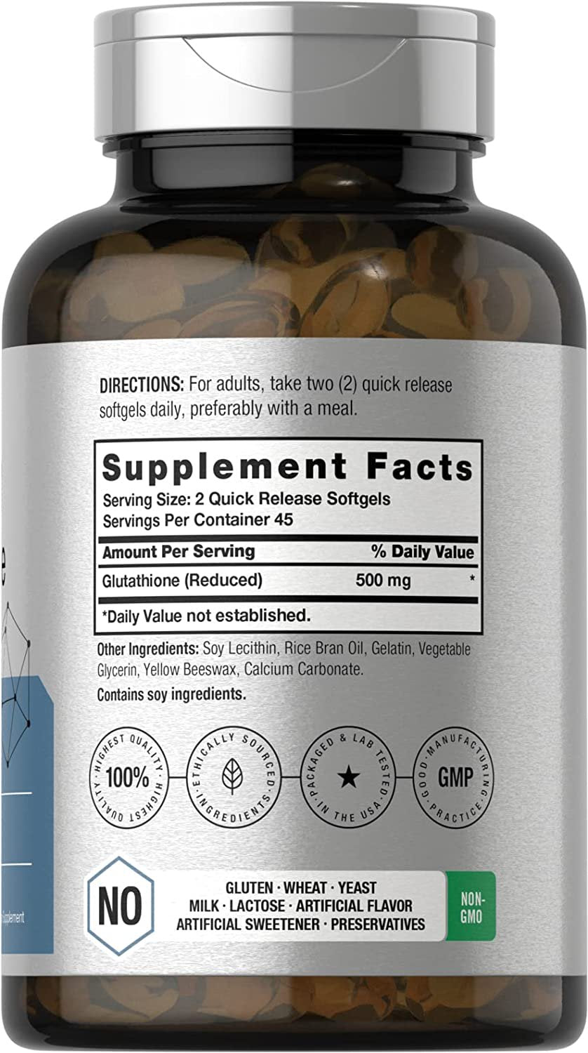 Liposomal Glutathione | 500Mg | 90 Softgels | by Horbaach