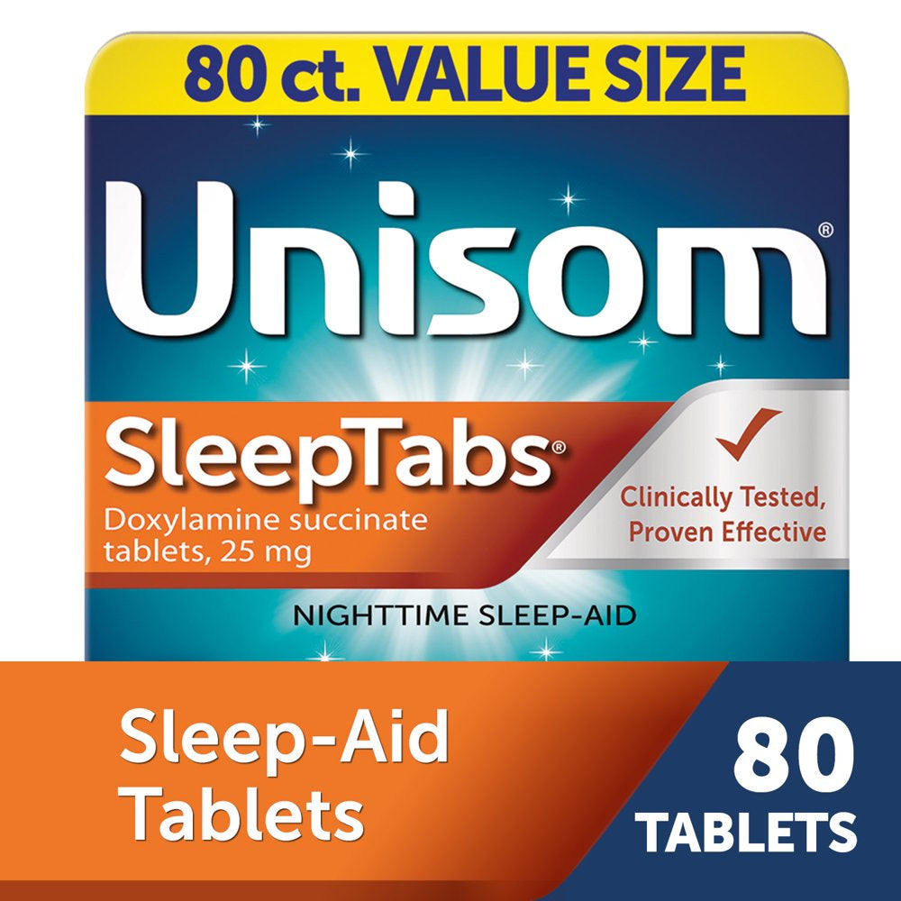 Unisom Sleeptabs Tablets (80 Ct), Sleep-Aid, Doxylamine Succinate