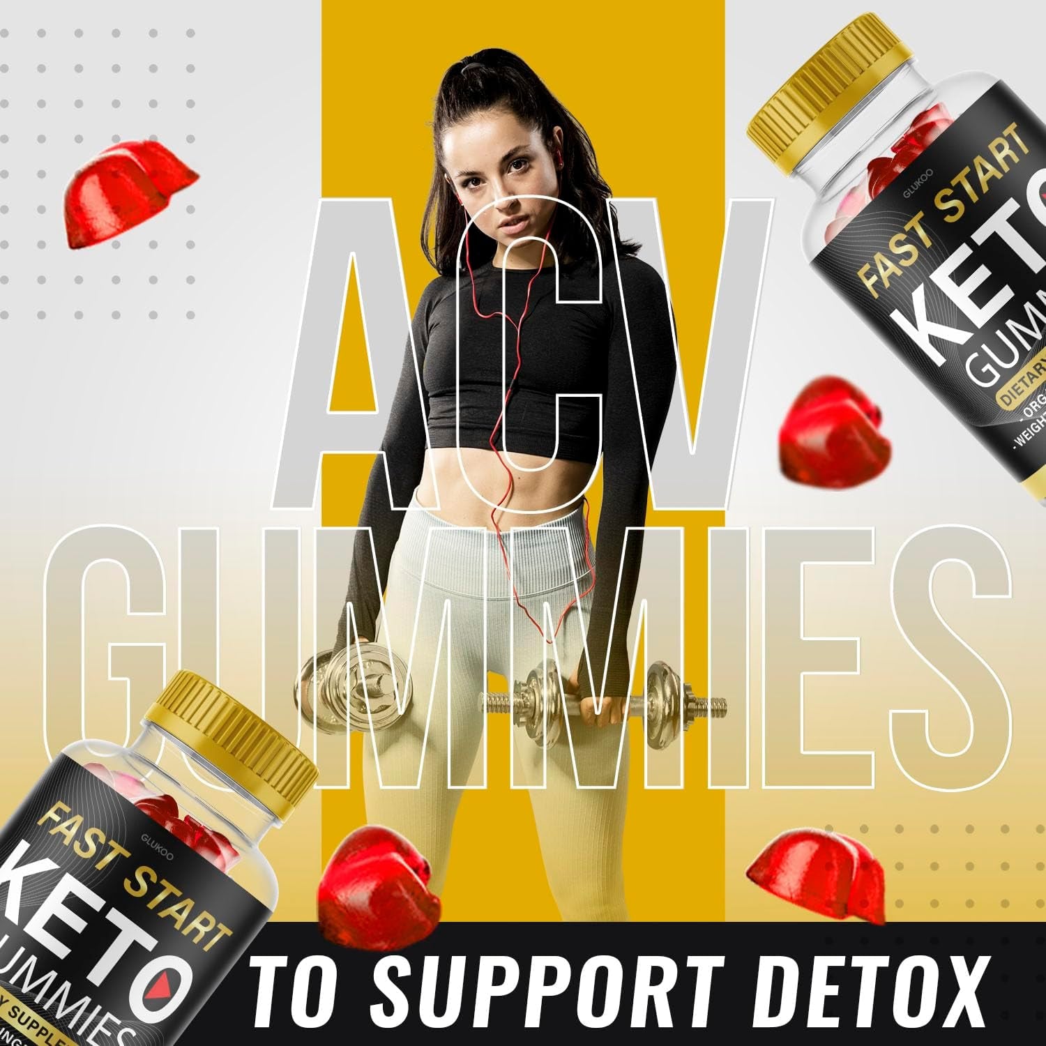 (3 Pack) Fast Start Keto ACV Gummies - Fast Start Keto Gummies for Weight Loss, Fast Start Keto ACV Apple Cider Vinegar Gummies Weight Loss, Ketofast, Faststart Keto, Fastketo for 180 Gummys 3 Months