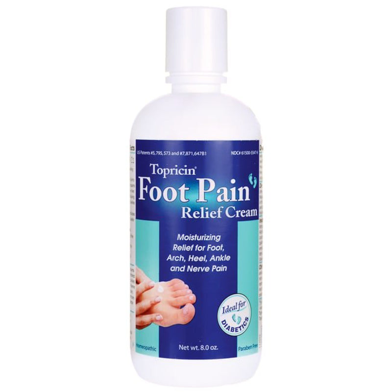 Topricin Foot Pain Relief Cream 8 Oz Cream