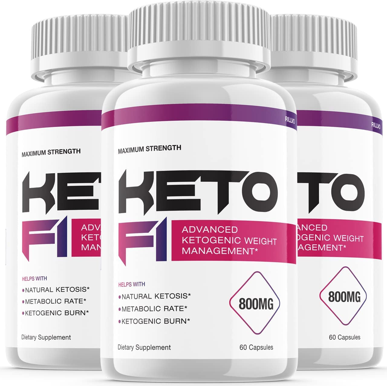 (3 Pack) Keto F1 Pills Advanced Ketogenic Support Keto (180 Capsules)