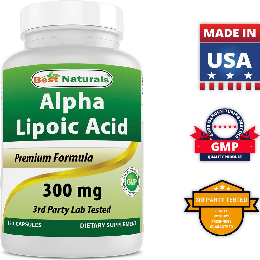 2 Pack Best Naturals Alpha Lipoic Acid 300 Mg 120 Capsules