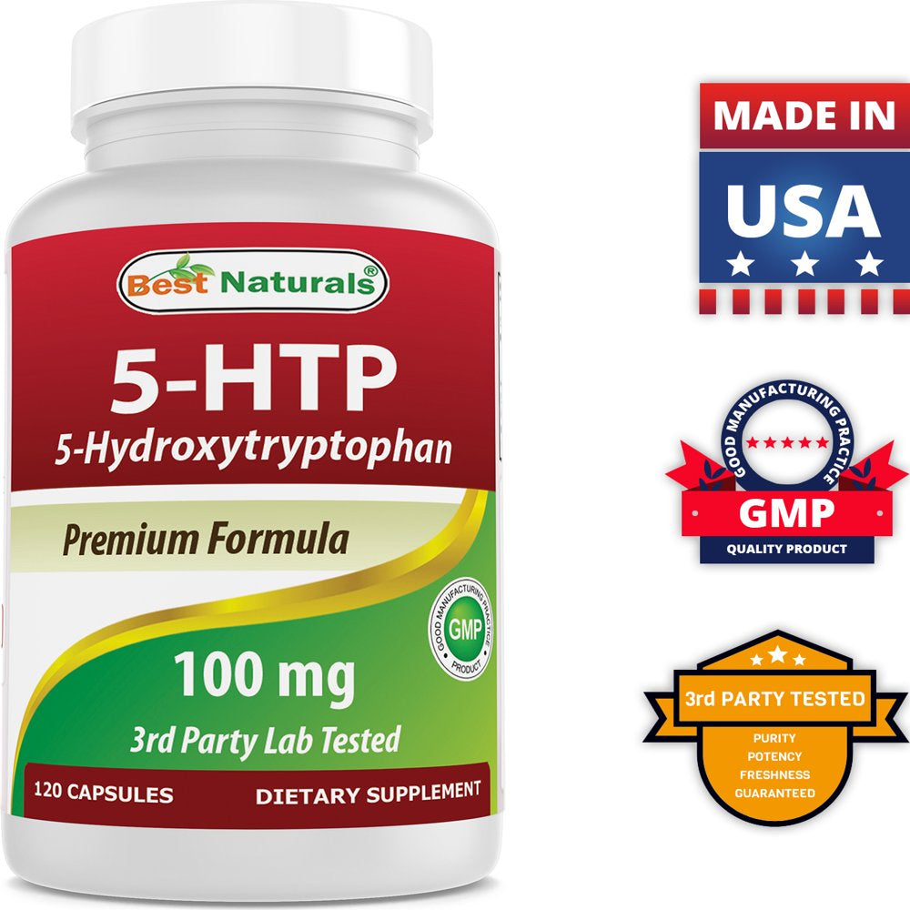 2 Pack Best Naturals 5-HTP 100 Mg 120 Capsules