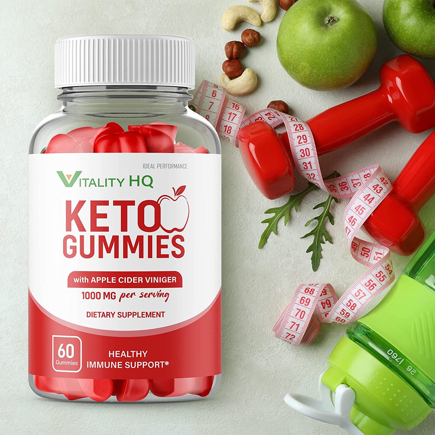 (3 Pack) Vitality HQ Ketos Gummies Vitality Ketos ACV Gummies Vitality ACV Gummie Vitality Ketos Gummies (180 Gummies)