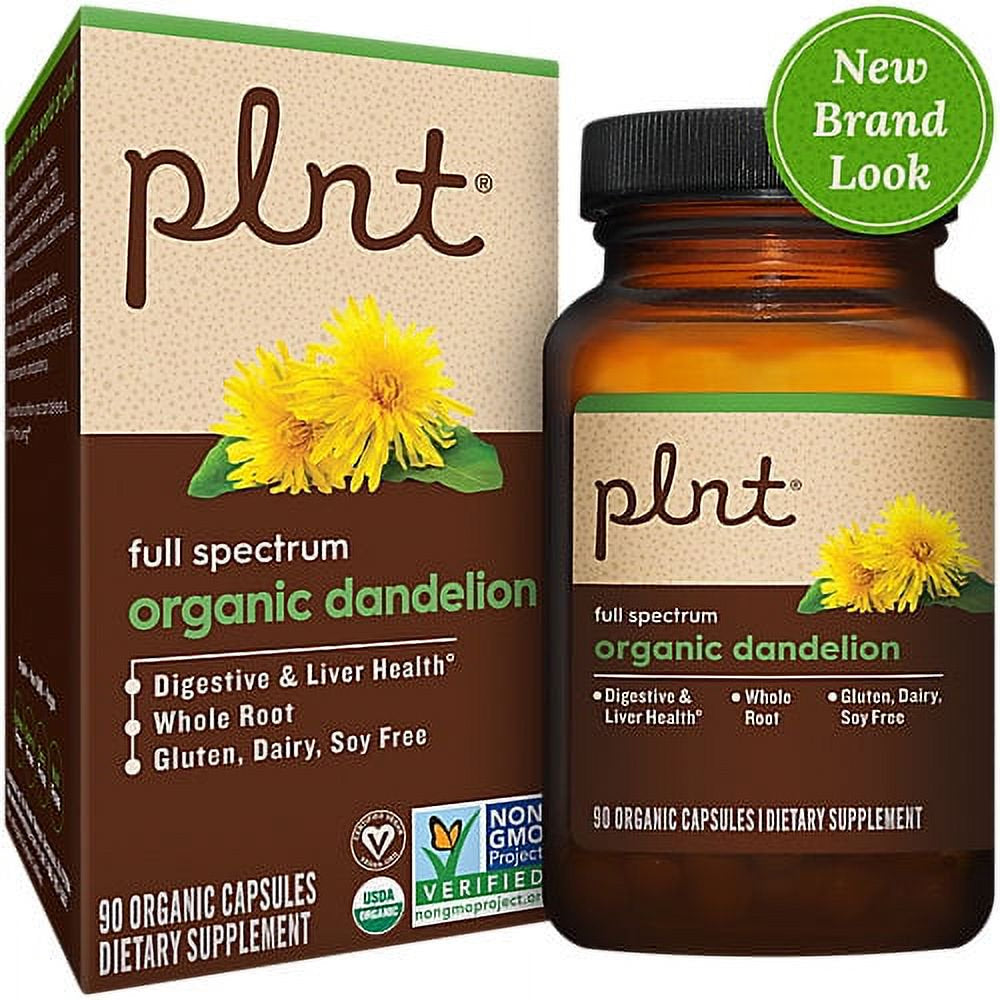 Organic Dandelion ? Full Spectrum & Whole Root for Digestive & Liver Health (90 Organic Capsules)