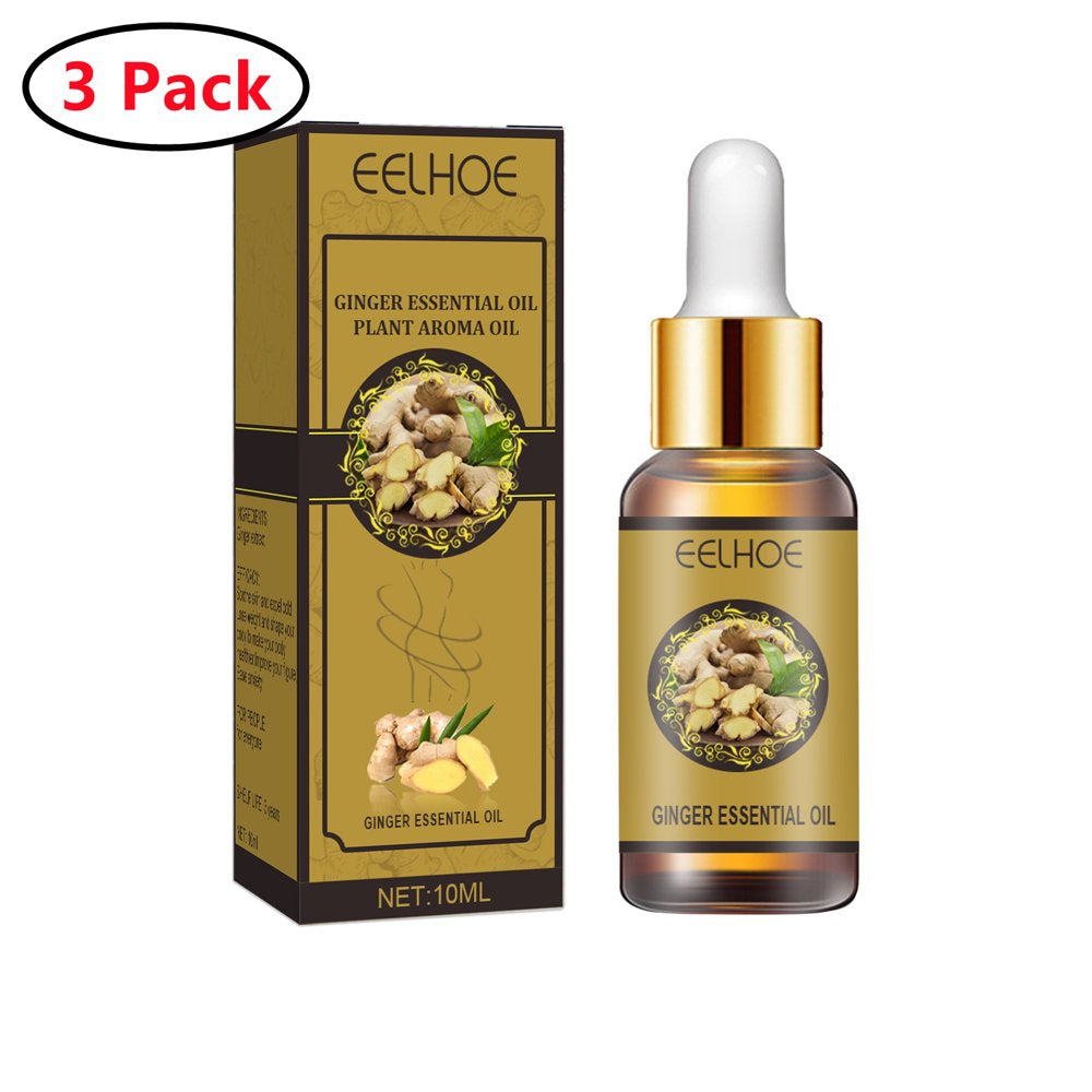 3 Pack 2022 Belly Drainage Ginger Oil, Slimming Tummy Ginger Oil, Natural Lymphatic Drainage Ginger Oil Essential Relax Massage Liquid