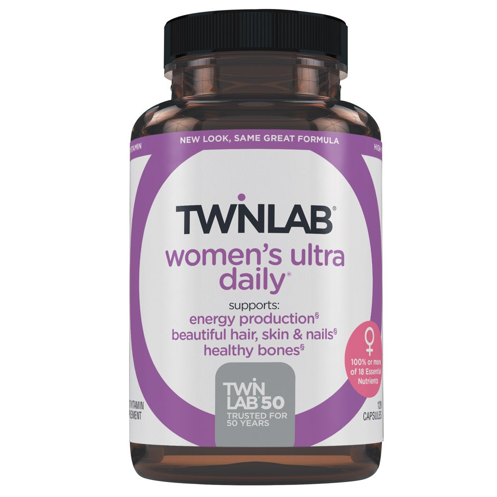 Twinlab Womens Ultra Daily Multi-Vitamin and Mineral Supplement - 120 Capsules Womens Vitamins
