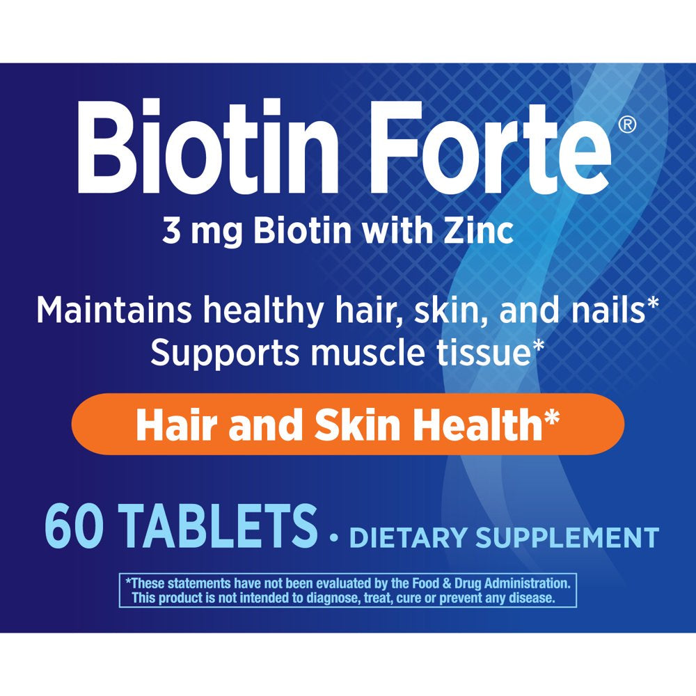 Nature'S Way Biotin Forte, Hair and Nails, with Zinc, 60 Tablets