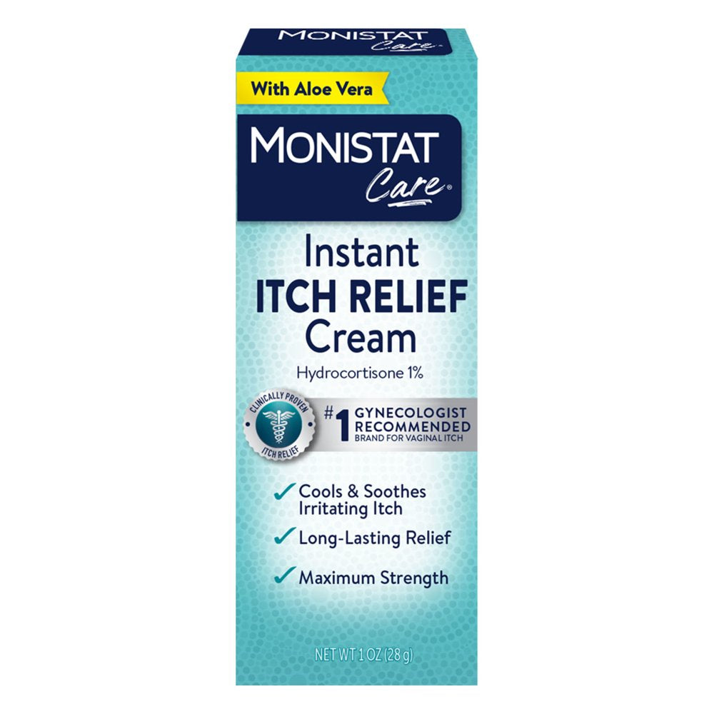 Monistat Instant Itch Relief Cream for Women, Maximum Strength Feminine Itch Care, 1 Oz