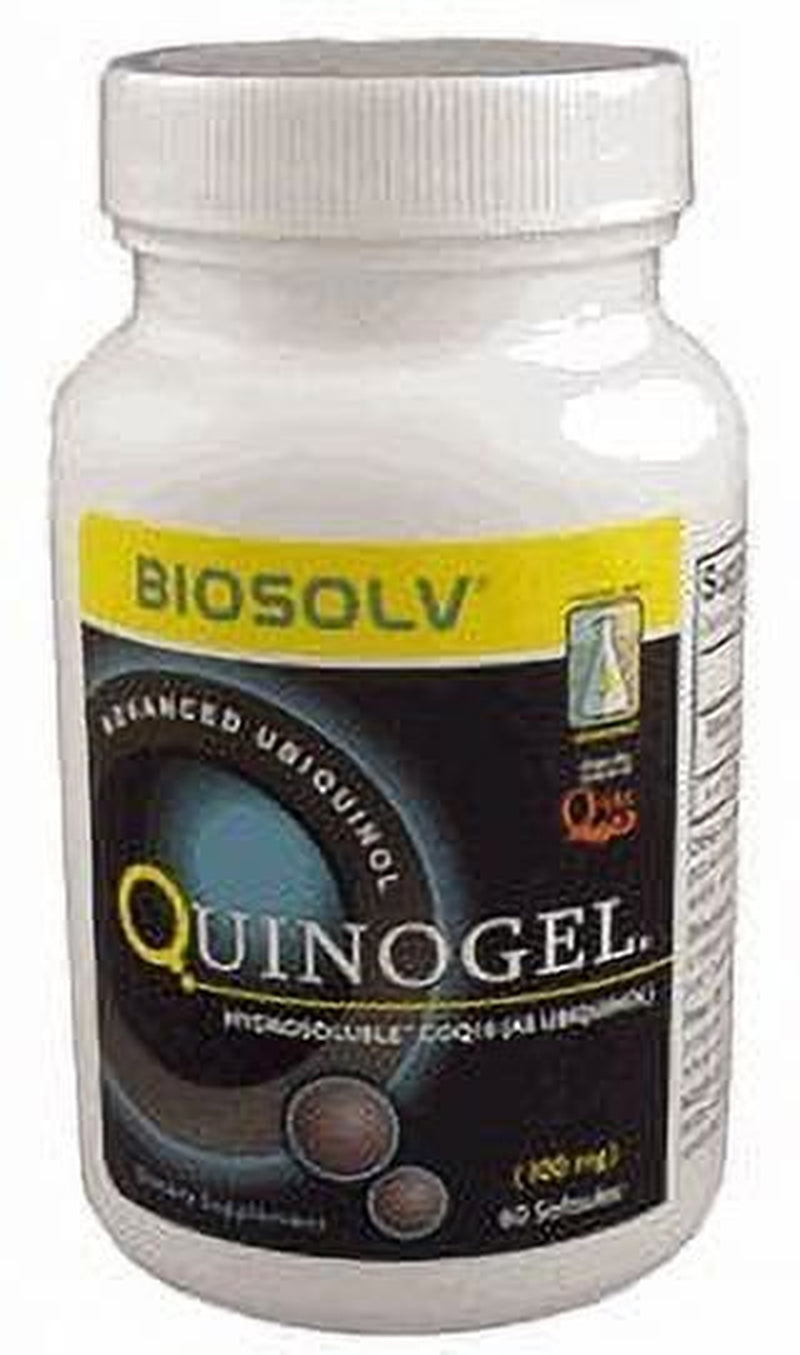 100Mg Quinogel Solubilized Ubiquinol Coq10 (60 Softgels) (Hydrosoluble Kaneka Ubiquinol)