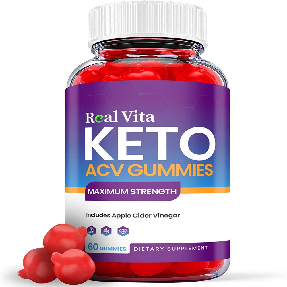 (1 Pack) Real Vita Keto ACV Gummies - Supplement for Weight Loss - Energy & Focus Boosting Dietary Supplements for Weight Management & Metabolism - Fat Burn - 60 Gummies