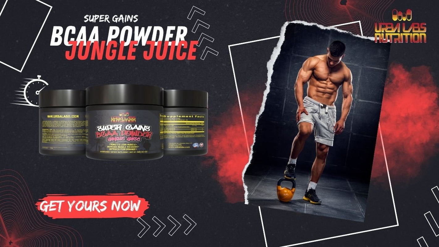 Urbalabs Super Gains BCAA Powder Blast Jungle Juice Post Workout Muscle Recovery Amino Acids Supplement Electrolytes Powder, Keto, Vegan, Sugar Free Bcaas Increase Protein Synthesis