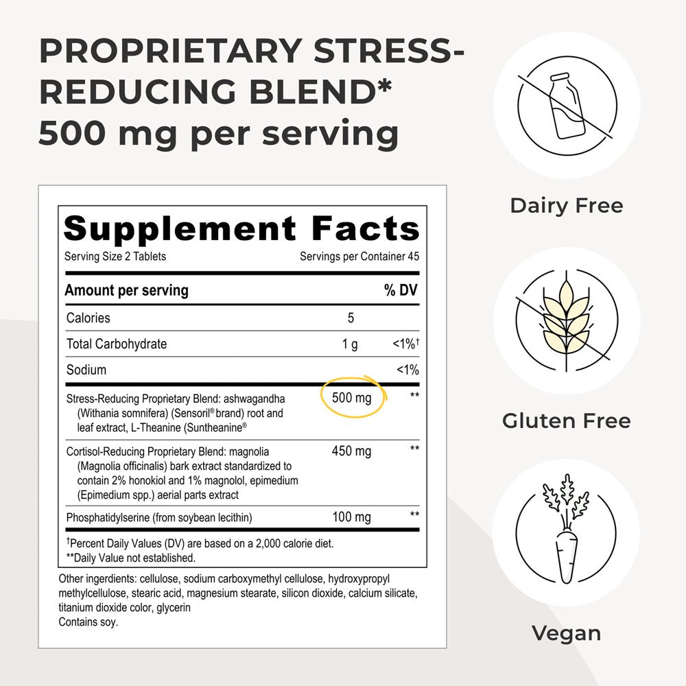 Integrative Therapeutics Cortisol Manager - with Ashwagandha, L-Theanine - Reduces Stress to Support Restful Sleep* - Supports Adrenal Health* - 90 Count