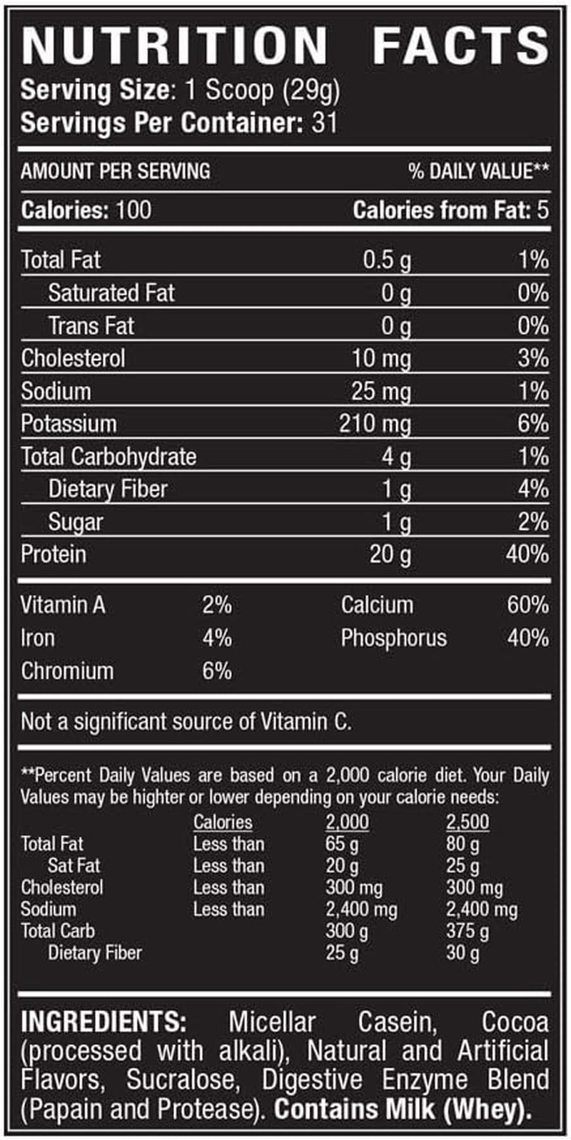 Titan Casein- 100% Micellar Casein Protein Powder with Added BCAA and Digestive Enzymes for Nighttime Muscle Recovery (Angel Food Cake)