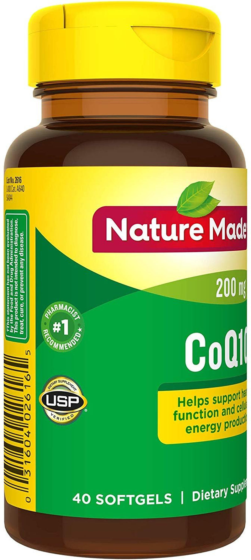 Nature Made Coq10 200 Mg Softgels, 40 Ct for Heart Health Packaging May Vary