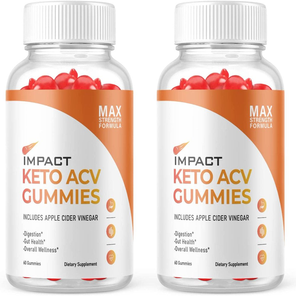 (2 Pack) Impact Keto ACV Gummies - Supplement for Weight Loss - Energy & Focus Boosting Dietary Supplements for Weight Management & Metabolism - Fat Burn - 120 Gummies