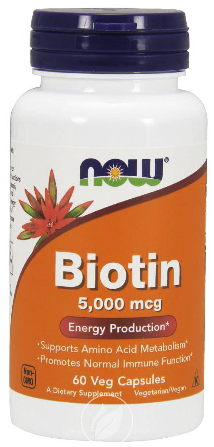 Biotin 60 Veg Caps by Now Foods, Pack of 2