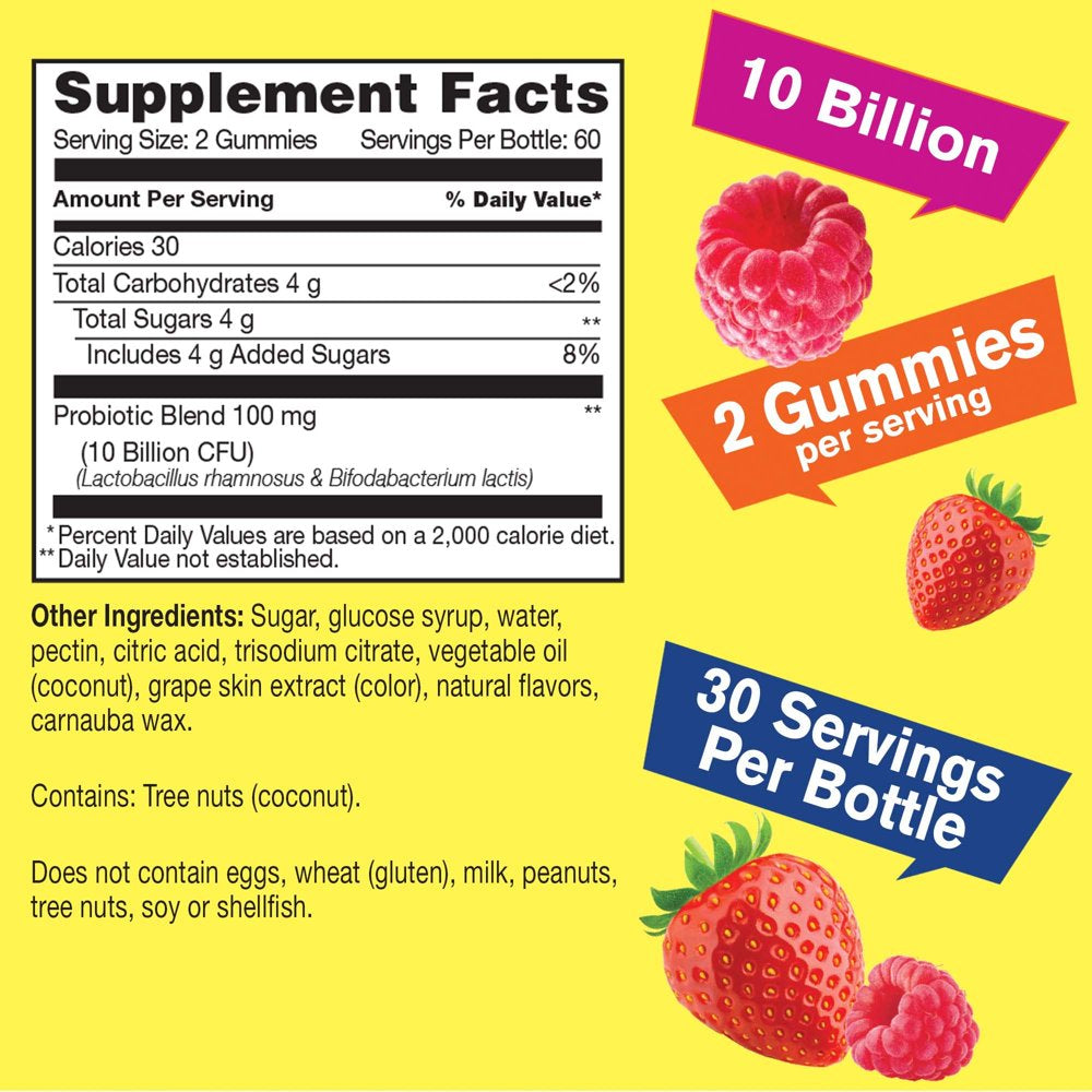 Wellyeah Probiotics for Women Gummies - 10 BILLION CFU - for Digestive Support, Gut Health, and Feminine Health Support - Natural Berry Flavor -Vegetarian, Delayed Release Womens Probiotic -60 Gummies