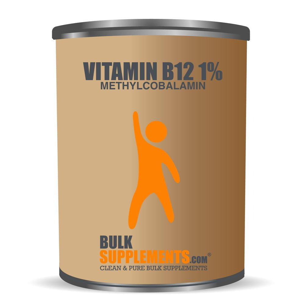 Bulksupplements.Com Vitamin B12 1% Methylcobalamin Powder - Vegan Vitamin B12 - Energy Vitamins - B12 Vitamins - Vegan B12 - B12 Supplement (50 Grams - 1.8 Oz)