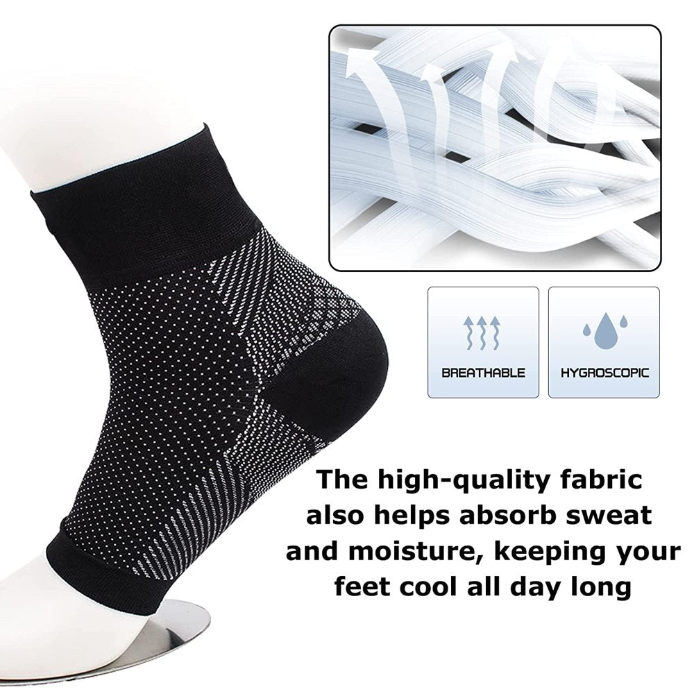 3 Pairs Foot Relief Socks, Neuropathy Socks for Women and Men, Soothe Socks for Neuropathy Pain, Ankle Brace Plantar Fasciitis Relief(Small\\/L, Set2)