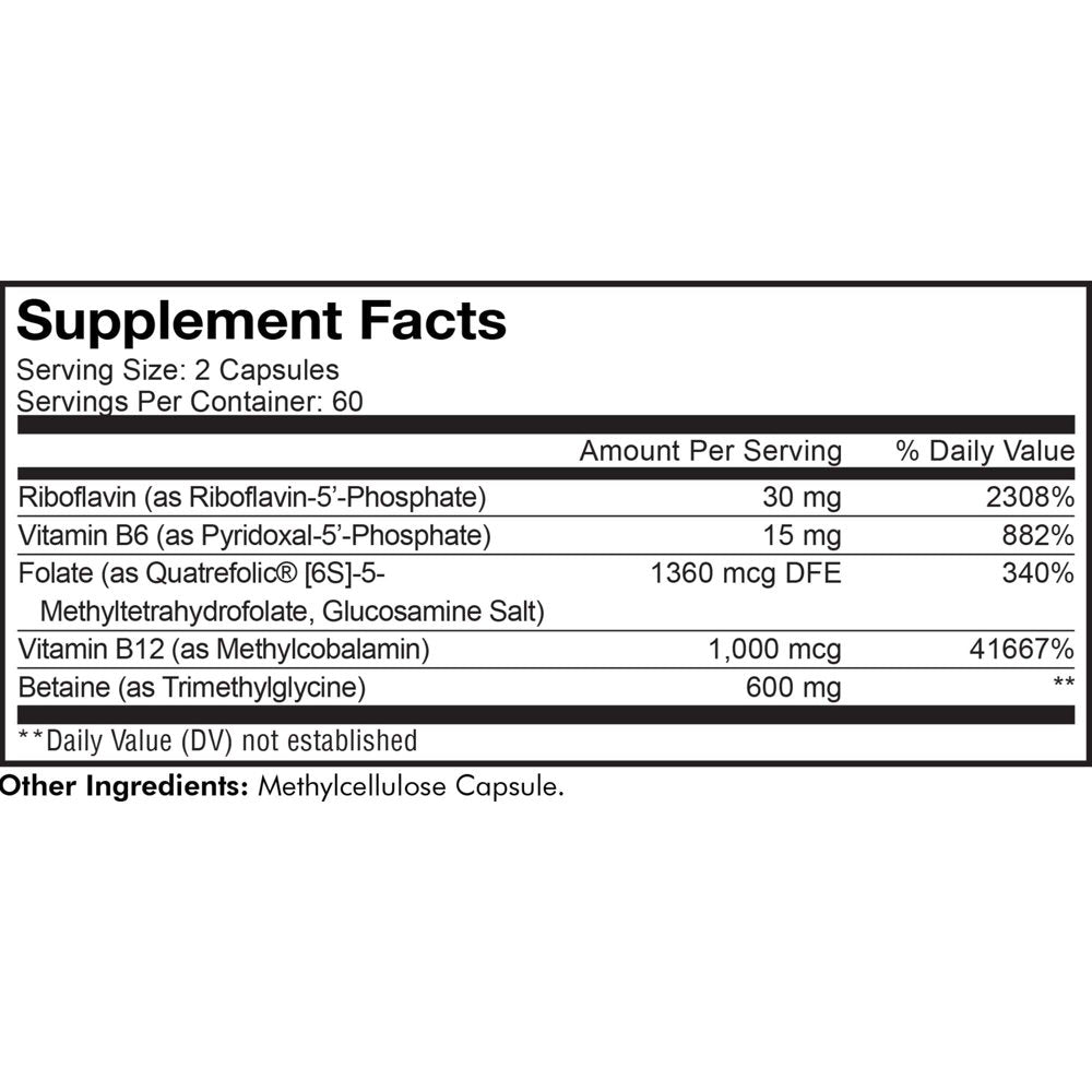 Codeage Methylfolate B Complex, Riboflavin, 2-Month Supply, Vitamins B6 & B12, 5 MTHF, Methylation, 120 Ct