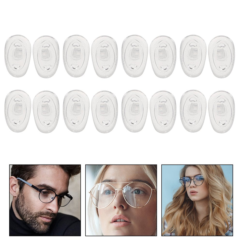 NUOLUX 50 Pairs Glasses Frame Nose Pads Eyeglass Nose Cushion Replacements (White)