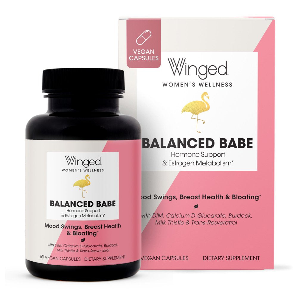 Winged Wellness Balanced Babe Hormone Balancing DIM Vegan Capsules, Women'S Supplement, 30 Servings, 60Ct