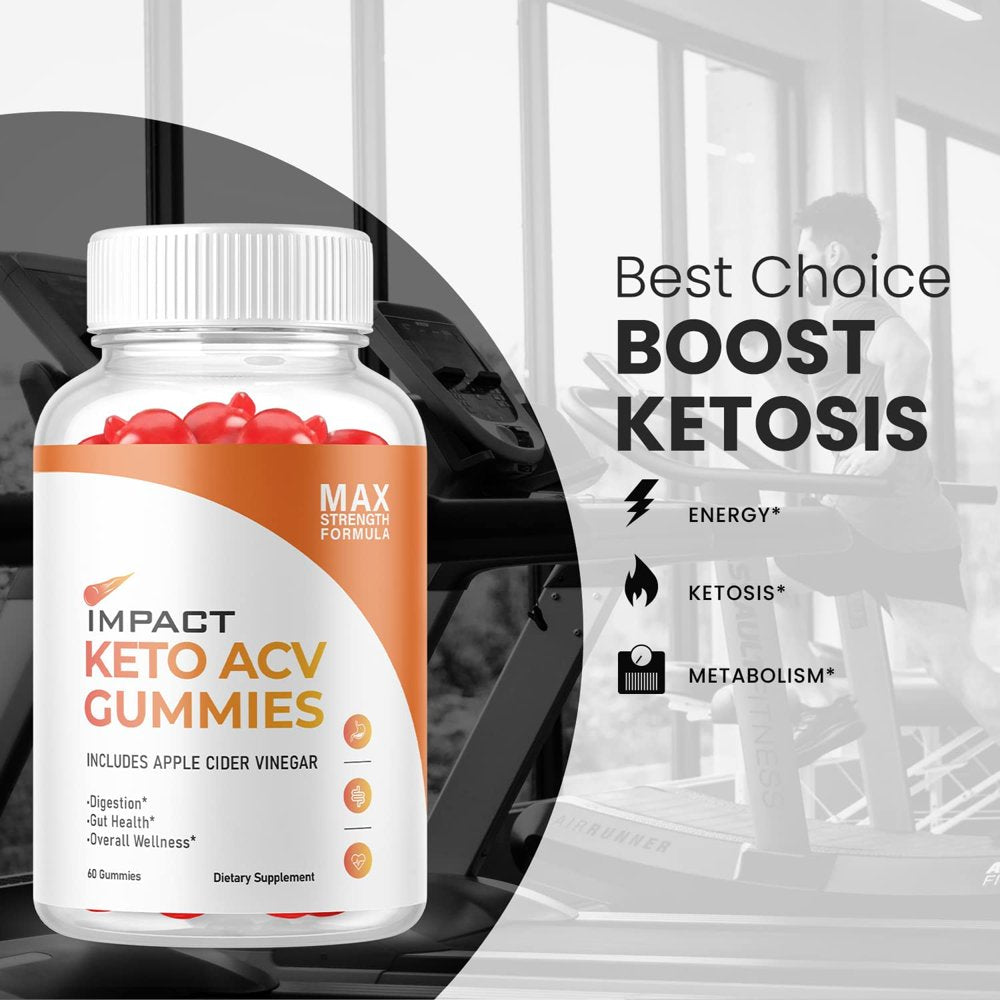 (2 Pack) Impact Keto ACV Gummies - Supplement for Weight Loss - Energy & Focus Boosting Dietary Supplements for Weight Management & Metabolism - Fat Burn - 120 Gummies