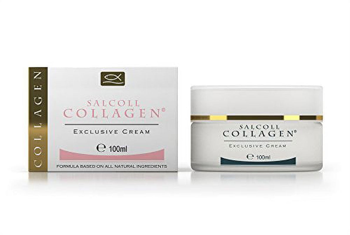 Salcoll Collagen, Collagen 100% Natural Anti-Aging Face Cream with Marine Collagen - 100 Ml