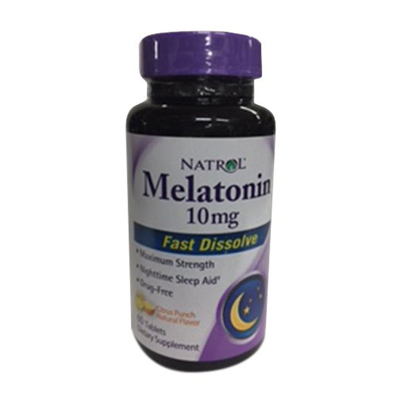 Natrol Melatonin Fast Dissolve 10 Mg Tablets, Citrus Punch - 60 Ea