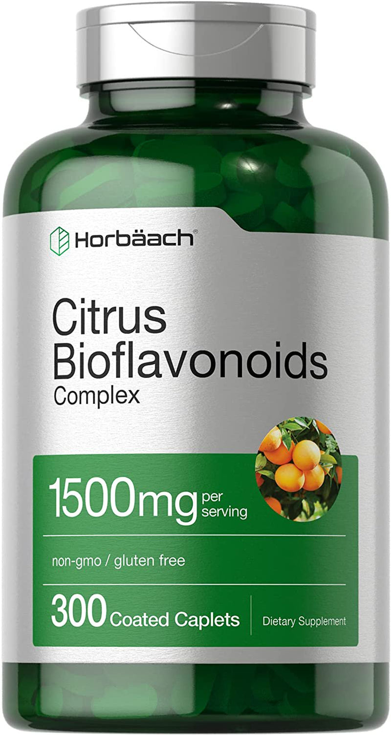 Citrus Bioflavonoids Complex | 1500Mg | 300 Caplets | Vegetarian Formula | by Horbaach