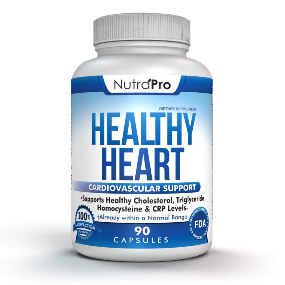Healthy Heart - Heart Health Support Supplements. Artery Cleanse & Protect. Supports Cholesterol Lowering by Nutrapro