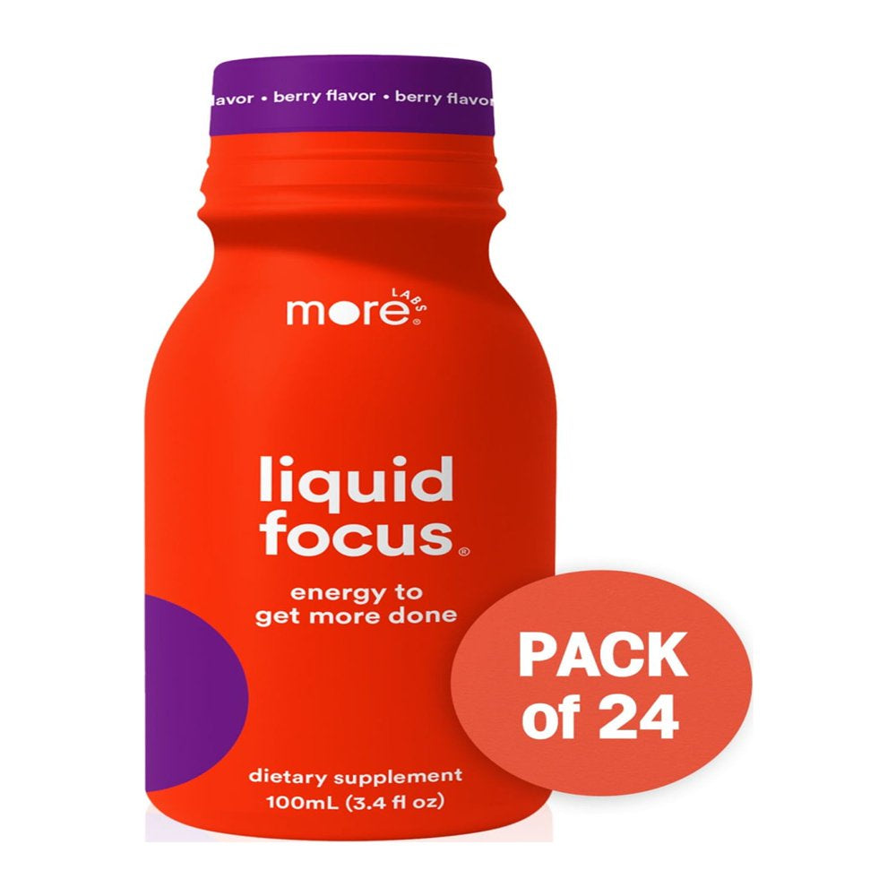 More Labs Liquid Focus, Nootropic Smart Drink with Powerful Antioxidants and Adaptogenic Herbs for Energy and Concentration, 150Mg Caffeine