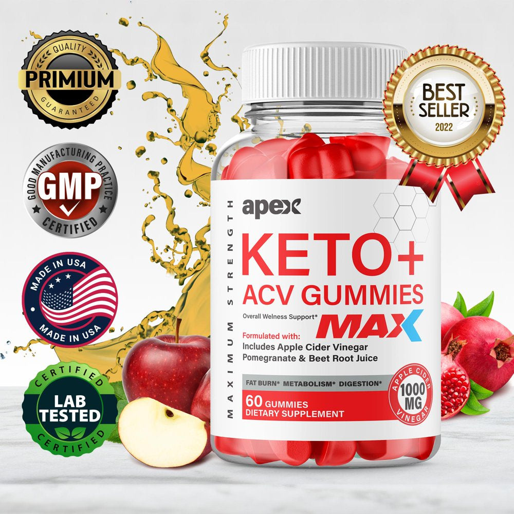 (2 Pack) Apex Max Keto Gummies Apex Max Keto ACV Gummies Advanced Formula Apex Max Keto Apple Cider Vinegar Gummies Gummy Ss (120 Gummies)