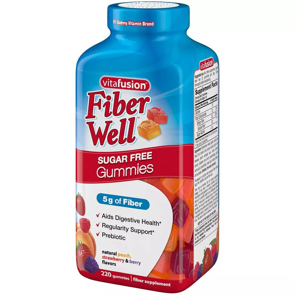 Vitafusion Fiber Well, Sugar-Free Gummies, Natural Flavor, 220 Ct