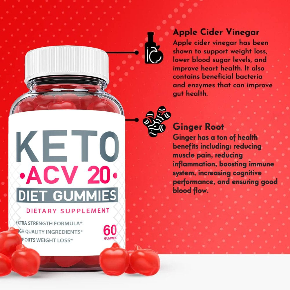 (3 Pack) Keto ACV 20 Gummies - Supplement for Weight Loss - Energy & Focus Boosting Dietary Supplements for Weight Management & Metabolism - Fat Burn - 180 Gummies