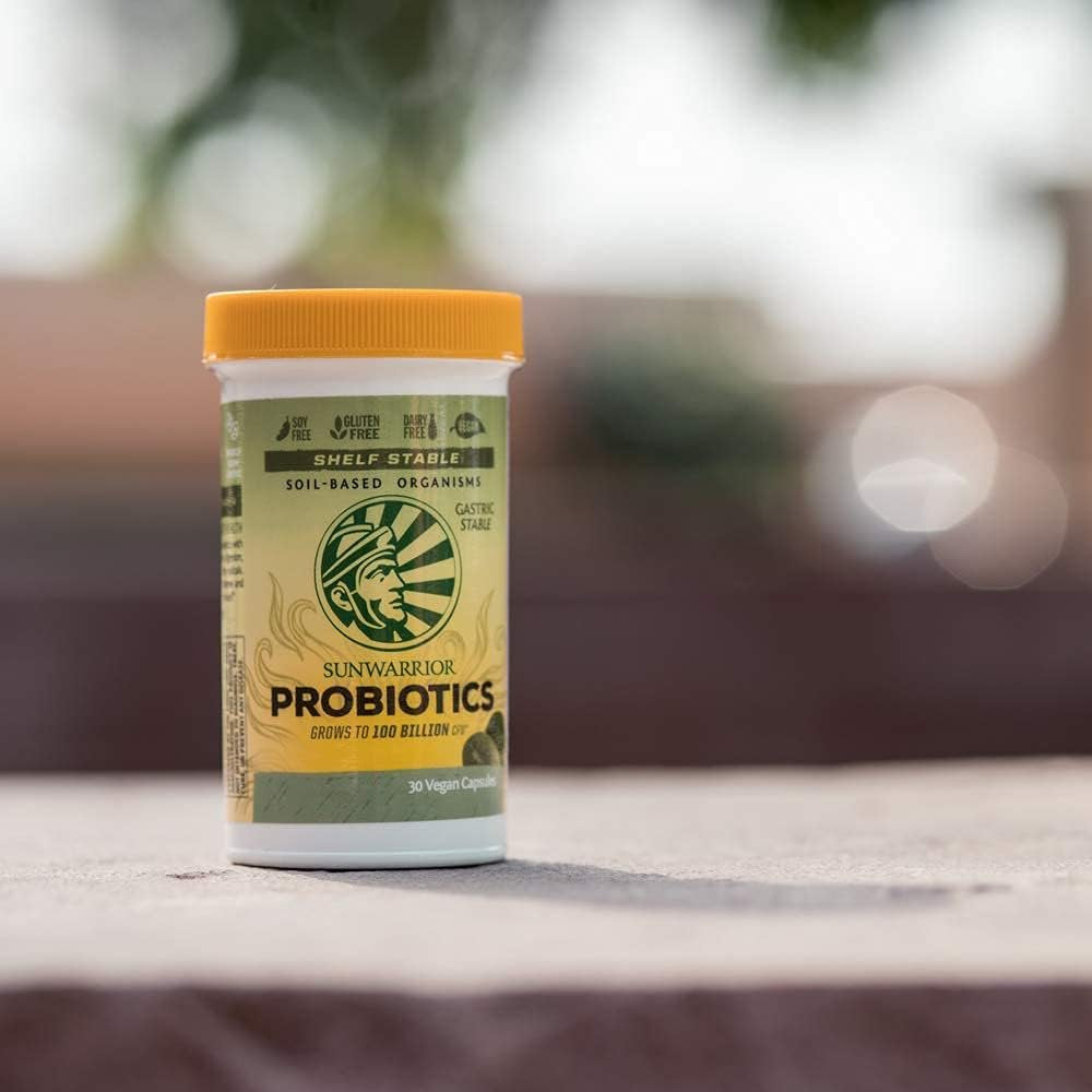 Sunwarrior Organic Soil-Based Probiotics | 10 Billion CFU for Digestive Health, 30 Ct