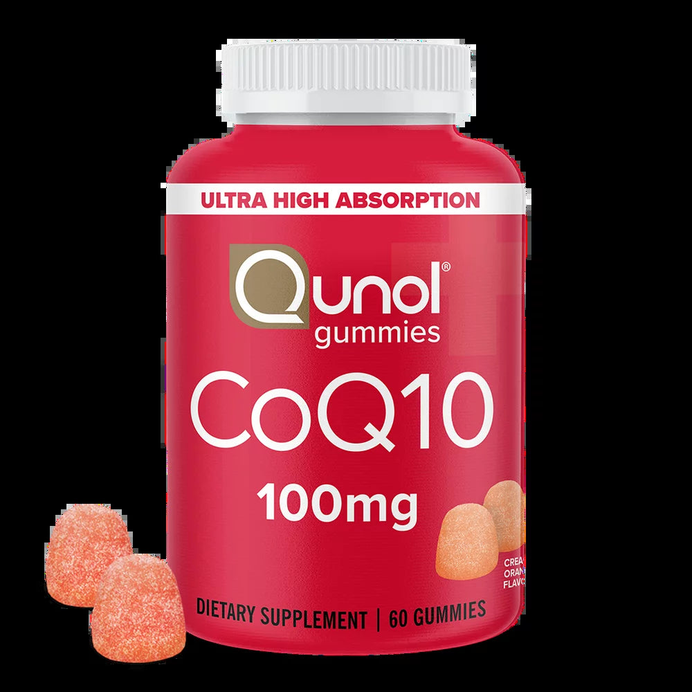 Qunol Coq10 Gummies, 100Mg, Ultra-High Absorption, Heart Health Supplement, 60 Count