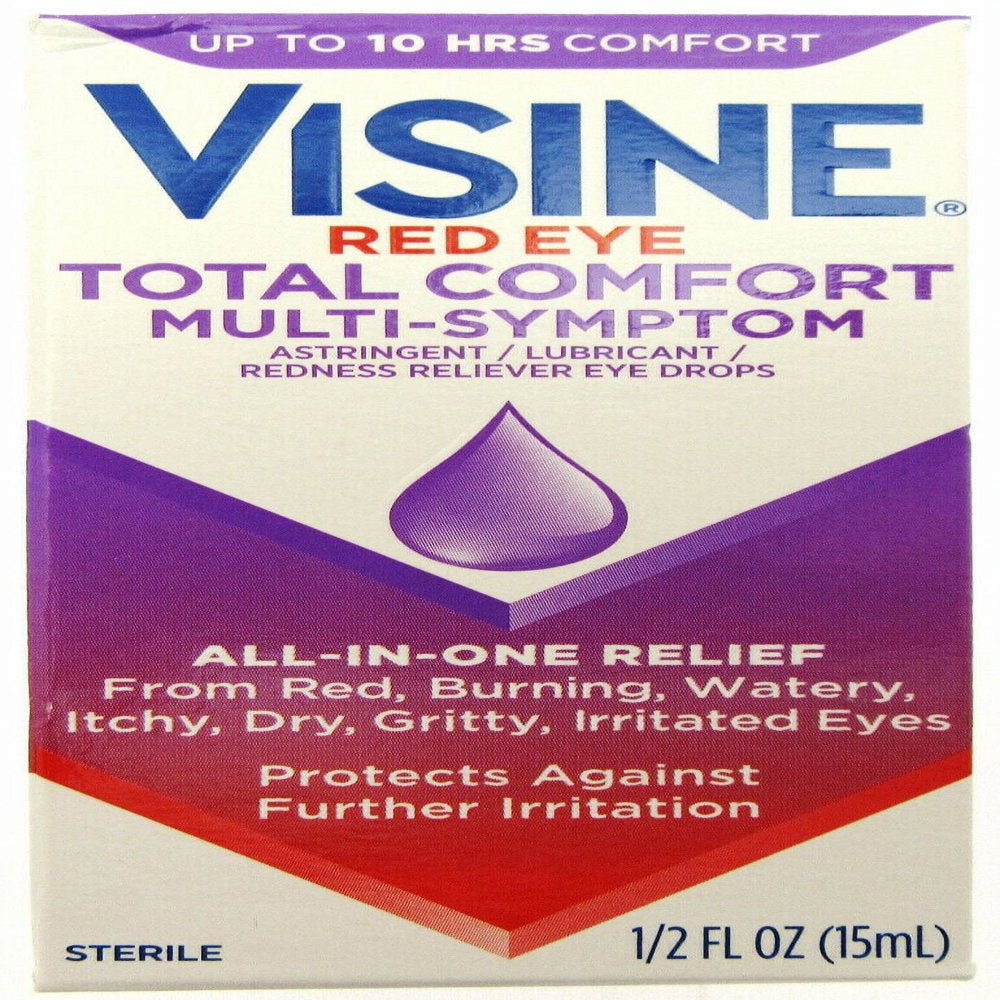 Visine Red Eye Total Comfort Multi-Symptom Eye Drops, 0.5 Fl. Oz