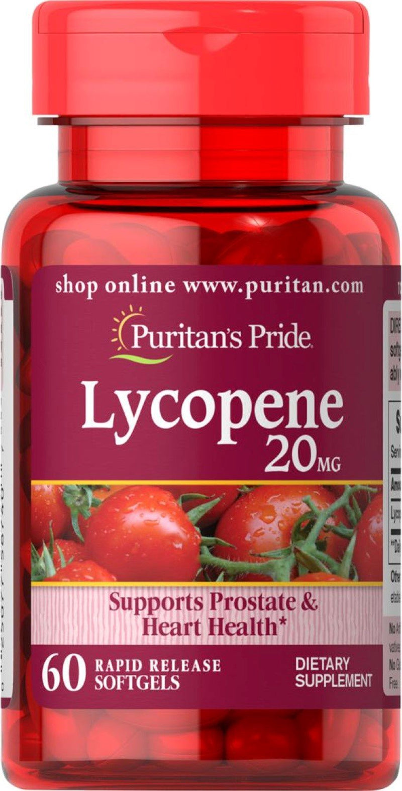 2 Pack - Puritan'S Pride Lycopene 20 Mg Softgels, 60 Count