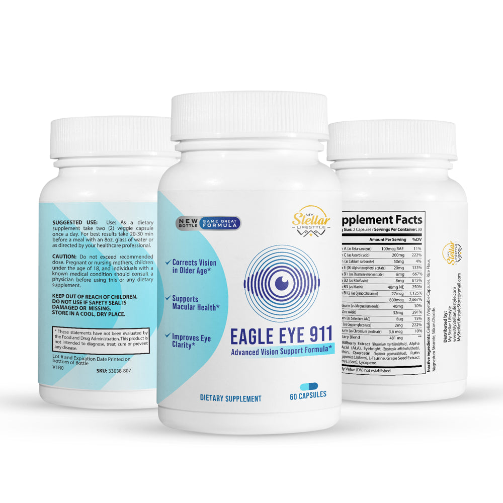 5 Pack Eagle Eye 911, Advanced Vision Support Formula-60 Capsules X5