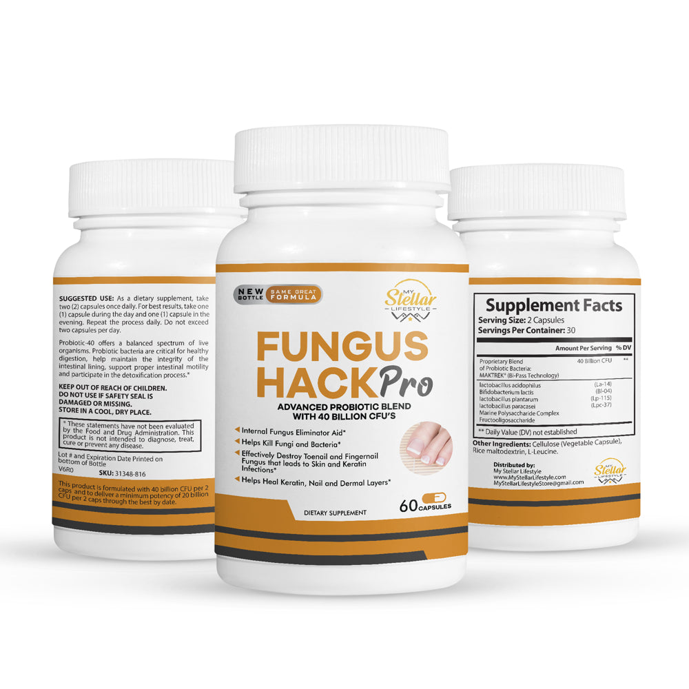 5 Pack Fungus Hack Pro, Helps Remove Fungi and Bacteria-60 Capsules X5