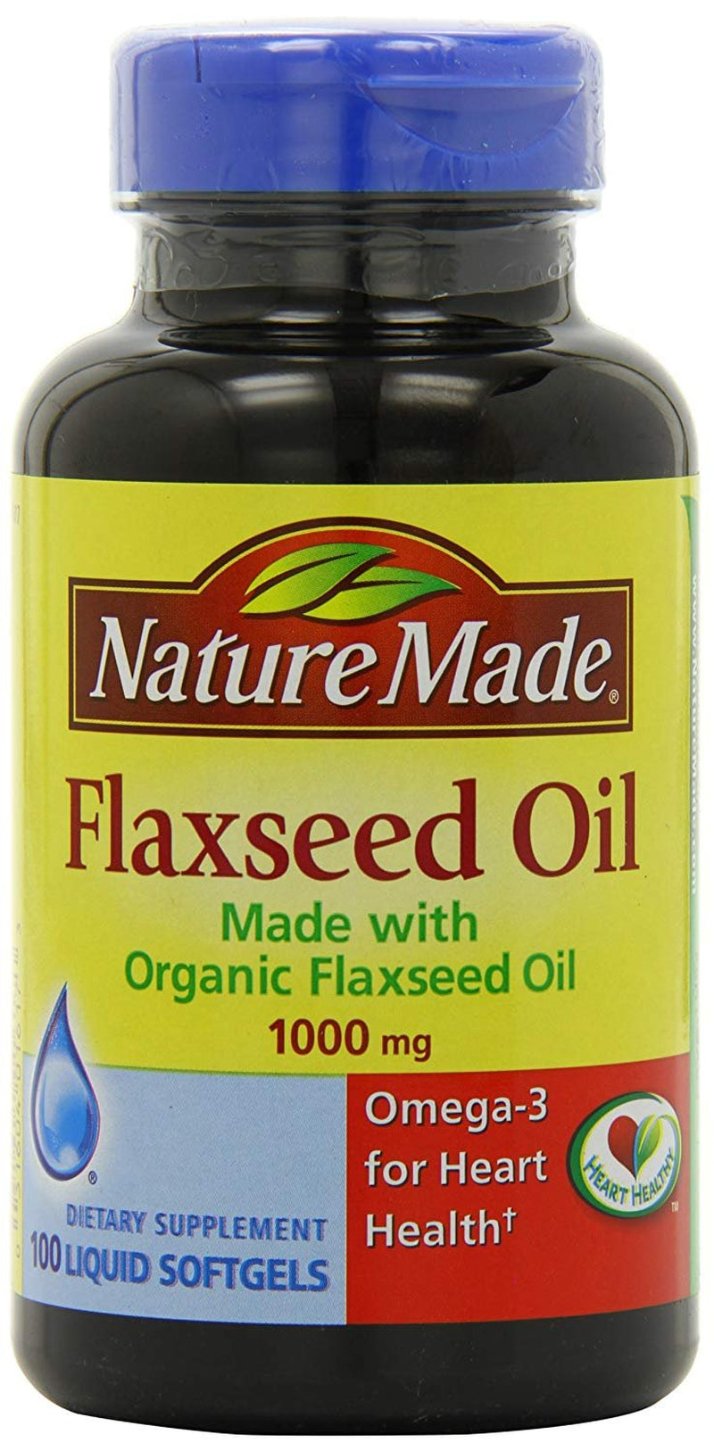 Nature Made Flaxseed Oil 1000 Mg Softgels 100 Each