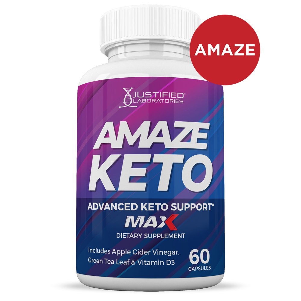 (2 Pack) Amaze Keto ACV MAX Pills 1675Mg Alternative to Gummies Dietary Supplement 120 Capsules