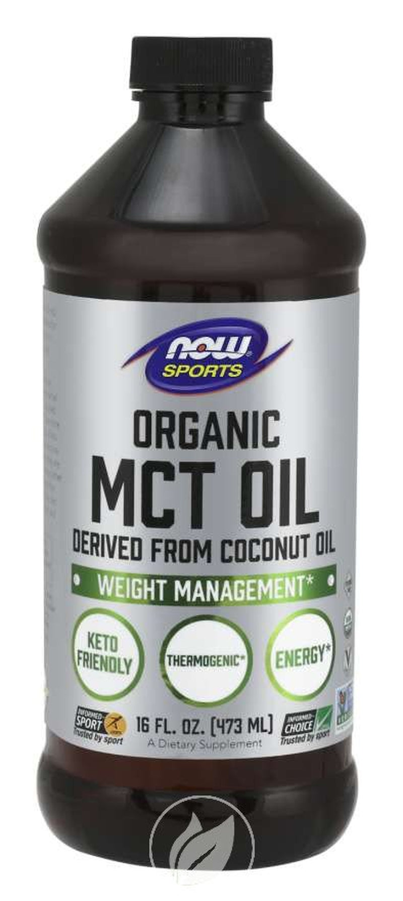 NOW ORGANIC MCT OIL 16 FL OZ, Pack of 2